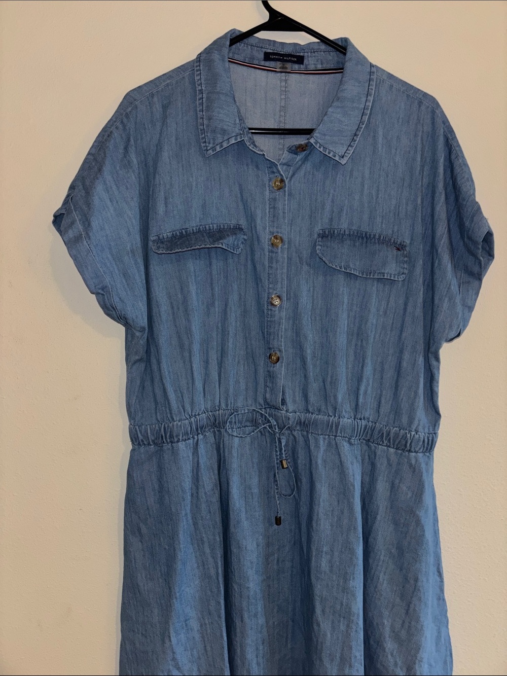 Tommy Hilfiger Light Blue Denim Midi Dress
